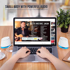 SW102 Computer Speakers, Deep Bass in Small Body, Stereo 2.0 USB Powered 3.5mm - Image 6