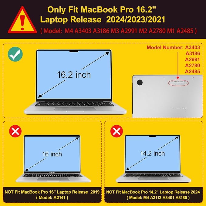 Mektron Case for MacBook Pro 16" M4 A3403 A3186 M3 A2991 M2 A2780 M1 A2485 - Image 2