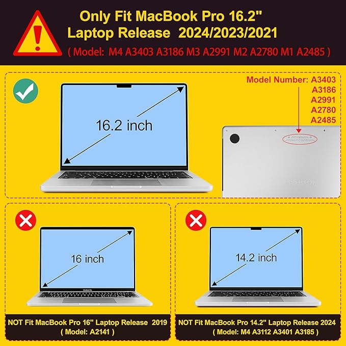 Mektron Case for MacBook Pro 16" M4 A3403 A3186 M3 A2991 M2 A2780 M1 A2485 - Image 2