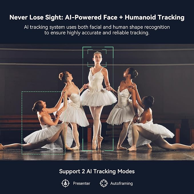 4K NDI PTZ Camera AI Auto-Tracking 20X Optical Zoom HDMI IP Live Streaming SDI - Image 4