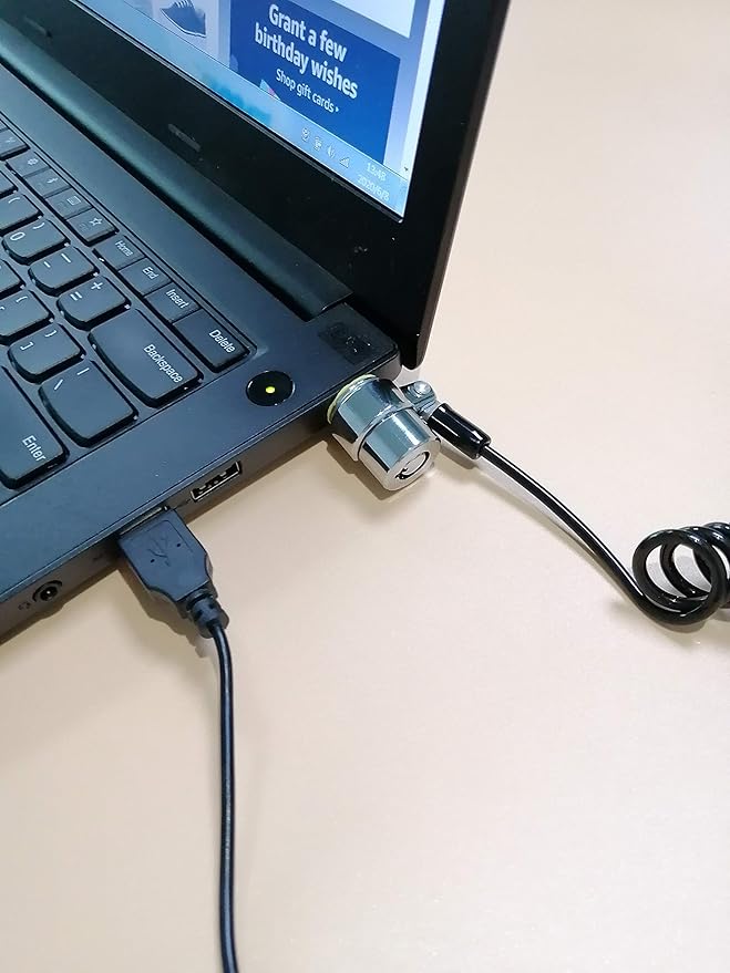 Security Hardware Cable Lock Kit, Retractable Cable Lock Portable Keyed Laptop - Image 6