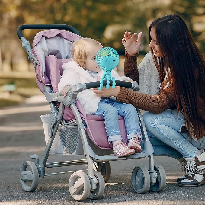 Portable Stroller Fan Personal rechargeable USB Fans - Image 5