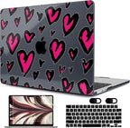 MEEgoodo Case for MacBook Air M4/M3/M2 13.6 inch 2025 2024 2022, Fit Model by MEEgoodo