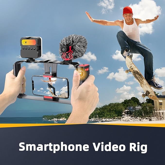 Zeadio Smartphone Camera Stabilizer Kit, Portable Handle Grip Handheld Video Rig - Image 9