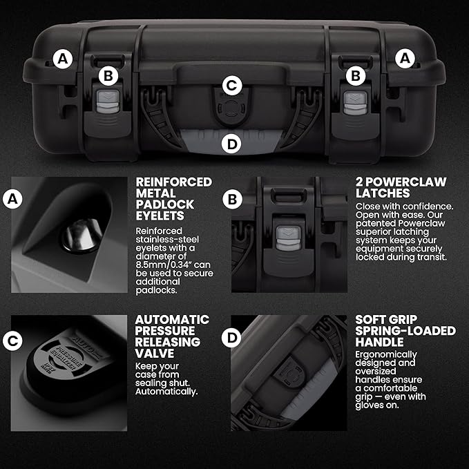 NANUK 910 Hard Case with Customizable Cubed Foam, IP67 Waterproof, Dustproof - Image 7