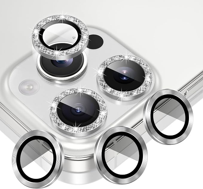 AGVEE 3+3 6 Pack for iPhone 16 Pro 6.3" / 16 Pro Max 6.9" Camera Lens Cover by AGVEE