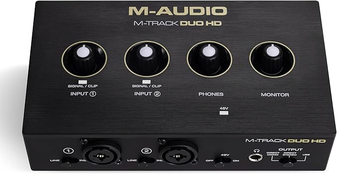 M-AUDIO M-Track Duo HD Audio Interface, M100 Condenser Microphone and HDH41 - Image 10