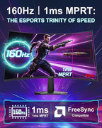SANSUI 27 Inch Curved 160Hz Gaming Monitor, 1500R Curved Computer Gaming - Image 3