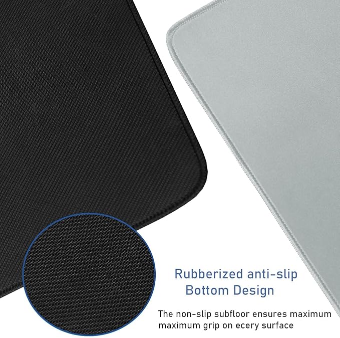 Large Gaming Mouse Pad with Stitched Edges, Durable Non-Slip Natural Rubber Base - Image 3