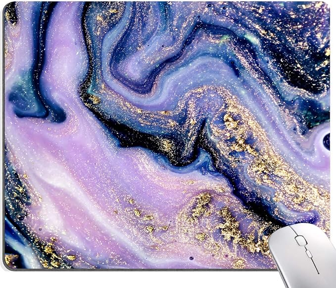 Mouse Pad, Premium-Textured Marbling Mouse Mat Square Waterproof Non-Slip by Armanza