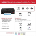 Canon G3200 All-In-One Wireless Supertank Printer| Copier| Scanner| and Mobile - Image 6