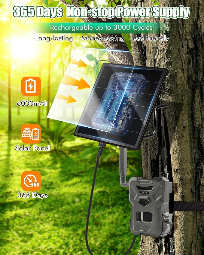 KEPEAK Solar Panel for Trail Camera - 6000mAh Battery - Image 3