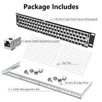 Jadaol 48 Port Shielded Patch Panel Rack or Wall Mount 19-Inch, 2U Cat6A - Image 6