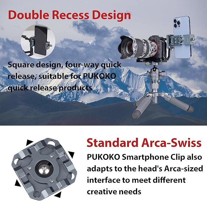 Metal Phone Tripod Mount Adapter Adjustable Phone Mount - Image 8