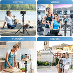 Phone Tripod, Aluminum Alloy Selfie Stick Tripods, Compatible - Image 2