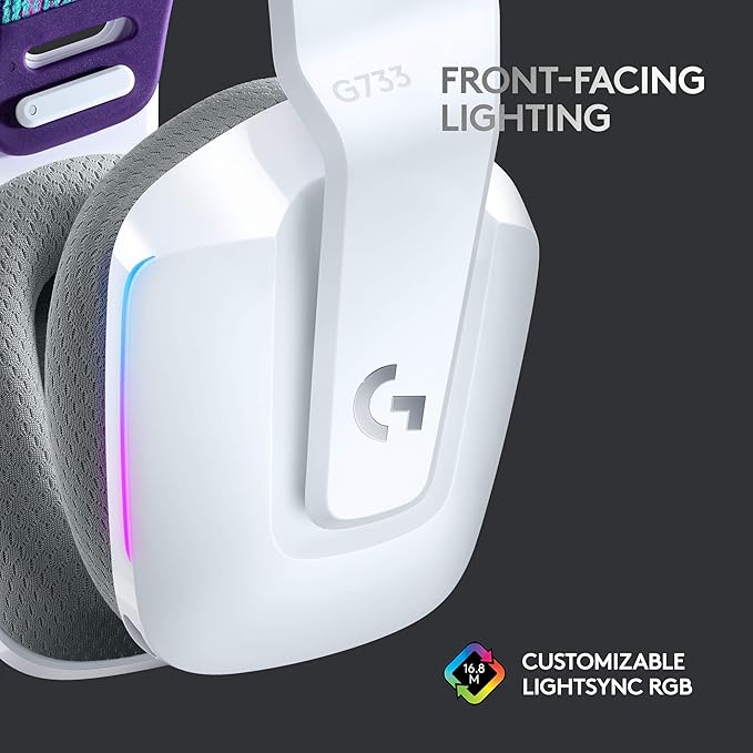 Logitech G733 Lightspeed Wireless Gaming Headset, Suspension Headband, - Image 4