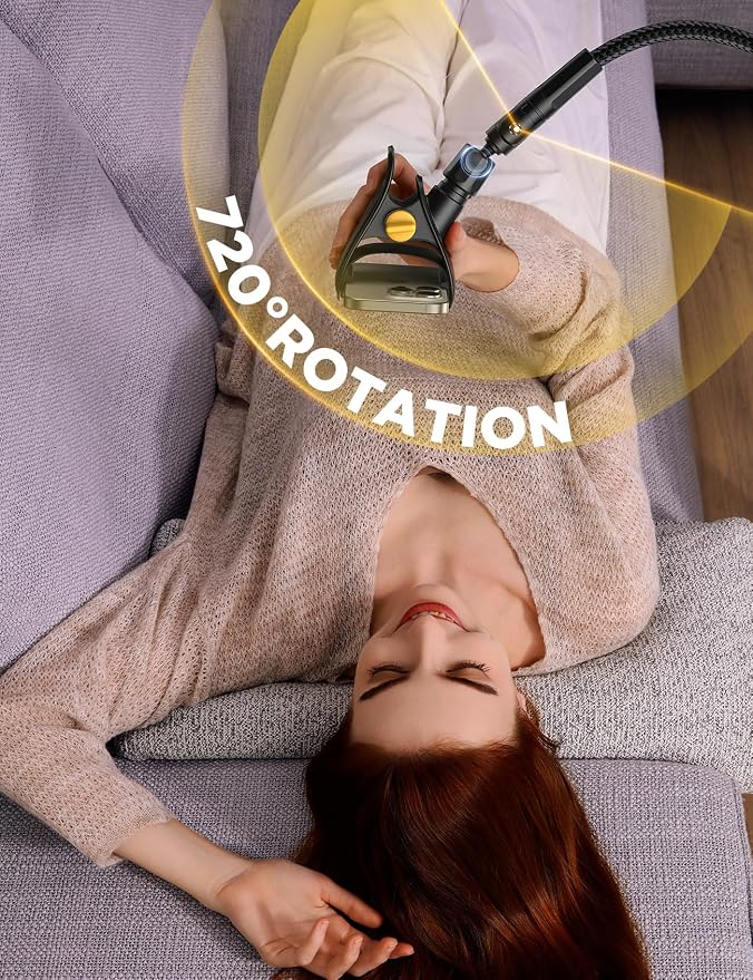 JOYROOM Gooseneck Phone Holder for Bed, Flexible Long Arm Phone Stand, 720° - Image 3