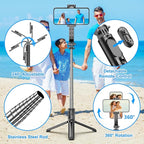 SelfieShow Selfie Stick, Extendable Selfie Stick Tripod - Image 2
