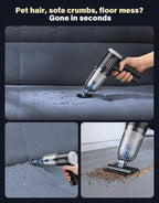 Car Vacuum Portable Cordless, 16000Pa Handheld Vacuum Mini Vacuum Cleaner High - Image 6