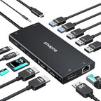 USB C Hub USB C Docking Station Dual Monitor 4K@60Hz+DP 8K@30Hz by ZMUIPNG