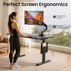 EVEO Premium Single Monitor Arm 14"–34", Adjustable Gas Spring Monitor Mount - Image 6