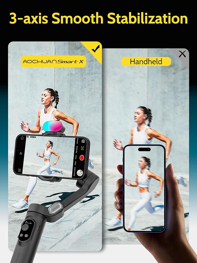 Handheld Gimbal Stabilizer for iPhone 15/14 Android Phone 3-axis Phone - Image 2
