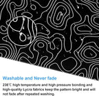 Black and White Topographic Map Gaming Mouse Pad - Image 4