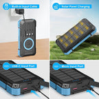 Solar Charger Power Bank 49800mAh Wireless Portable Phone Charger, 22.5W QC3.0 - Image 4