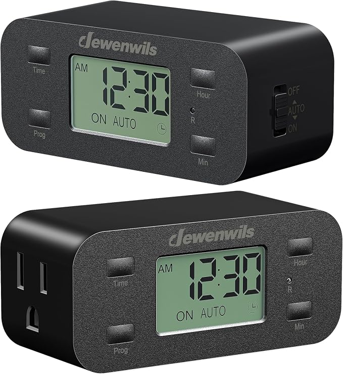 DEWENWILS 24 Hour Programmable Digital Timer Outlet by DEWENWILS