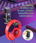 6amLifestyle Foldable All Aluminum Headphone Hook Holder - Image 2