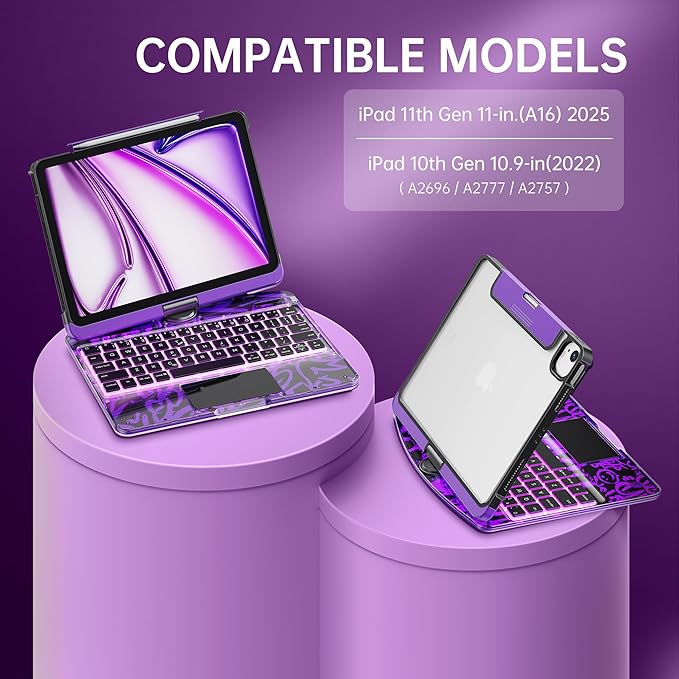 GUSGU Transparent Case with Wireless Keyboard - Image 2