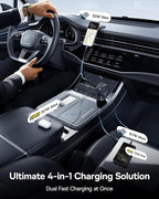 Baseus 163W Retractable Car Charger USB C Fast Charging, PrimeTrip VR2 Max 4 in - Image 3