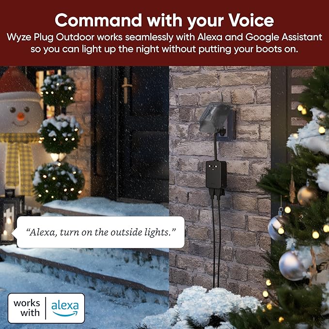 Wyze Plug Outdoor, Dual Outlets Energy Monitoring, 2.4GHz WiFi Smart Plug - Image 6