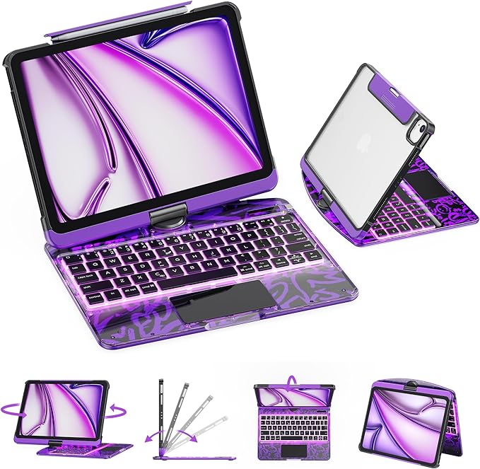 GUSGU Transparent Case with Wireless Keyboard by GUSGU