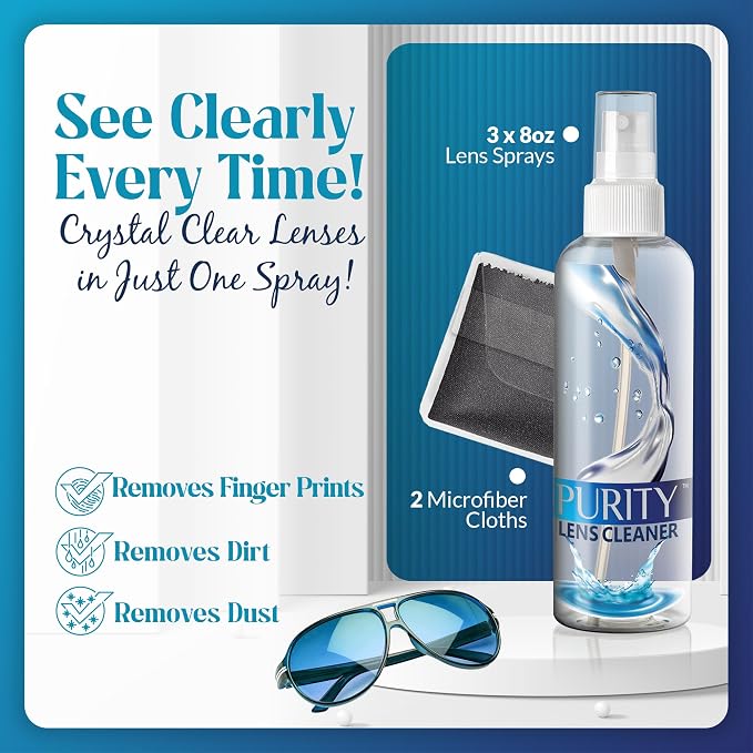 Purity Eyeglass Lens Cleaner Spray Kit - Image 2