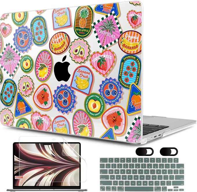 MEEgoodo Case for MacBook Air M4/M3/M2 13.6 inch 2025 2024 2022, Fit Model by MEEgoodo