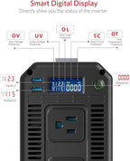 BESTEK 1200 Watt Power Inverter, 12V DC to 110V AC Car Inverter - Image 3