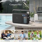 AM FM Radio with Best Reception, Battery Operated Radio or AC Power, Large Dial - Image 7