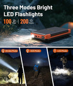 Power Bank Solar Charger 46800mAh Built in 4 Cables 3 Foldable Solar Panels - Image 5
