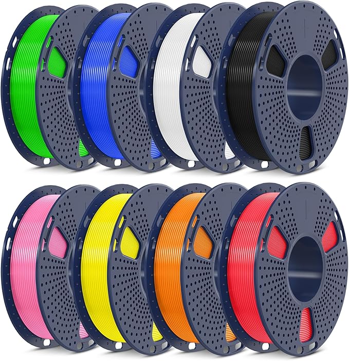 SUNLU 3D Printer Filament Bundle Multicolor PETG Filament 1.75mm, Individually by SUNLU