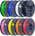 SUNLU 3D Printer Filament Bundle Multicolor PETG Filament 1.75mm, Individually by SUNLU