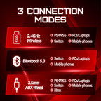 OXS Storm G2 Wireless Gaming Headsets, 7.1 Virtual Surround Sound, 3 EQ Modes - Image 8