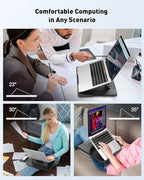 AboveTEK Adjustable Laptop Lap Desk, 3 Ergonomic Angles, PU Leather Non-Slip - Image 7