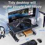 Monitor Stand Riser for Desk, 360°Rotation Freely Height Adjustable by Knob - Image 5