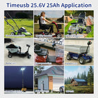 24V 25Ah LiFePO4 Battery, 2C High Discharge Rate Built-in 50A BMS 640Wh Lithium - Image 6