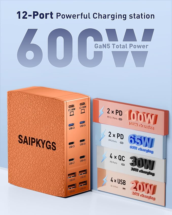 Charging Station, 12-Port USB C Charger Block - Image 2