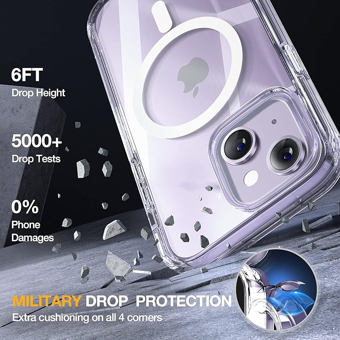 Miracase Magnetic for iPhone 14 Case 6.1'', Full-Body Bumper Phone case - Image 5