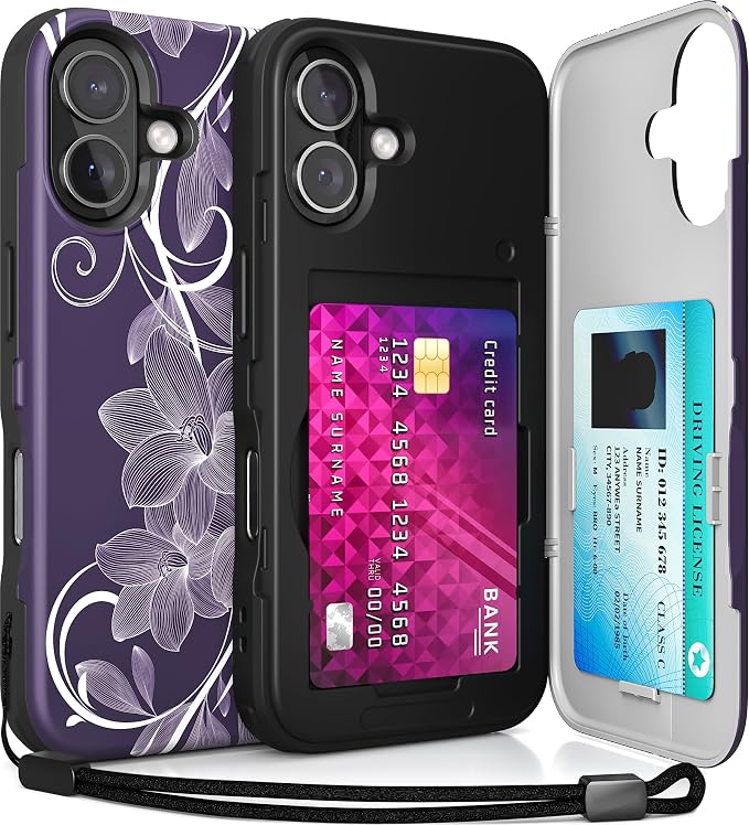 TORU CX Slim for iPhone 16 Case Wallet | Protective Shockproof Heavy Duty Cover by TORU