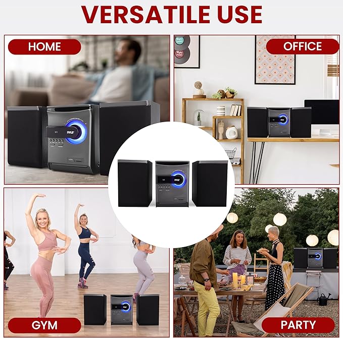 Pyle Home Stereo Shelf System - 30W Wireless BT Streaming - Image 6