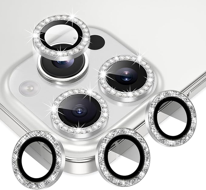 AGVEE 3+3 6 Pack for iPhone 16 Pro 6.3" / 16 Pro Max 6.9" Camera Lens Cover by AGVEE